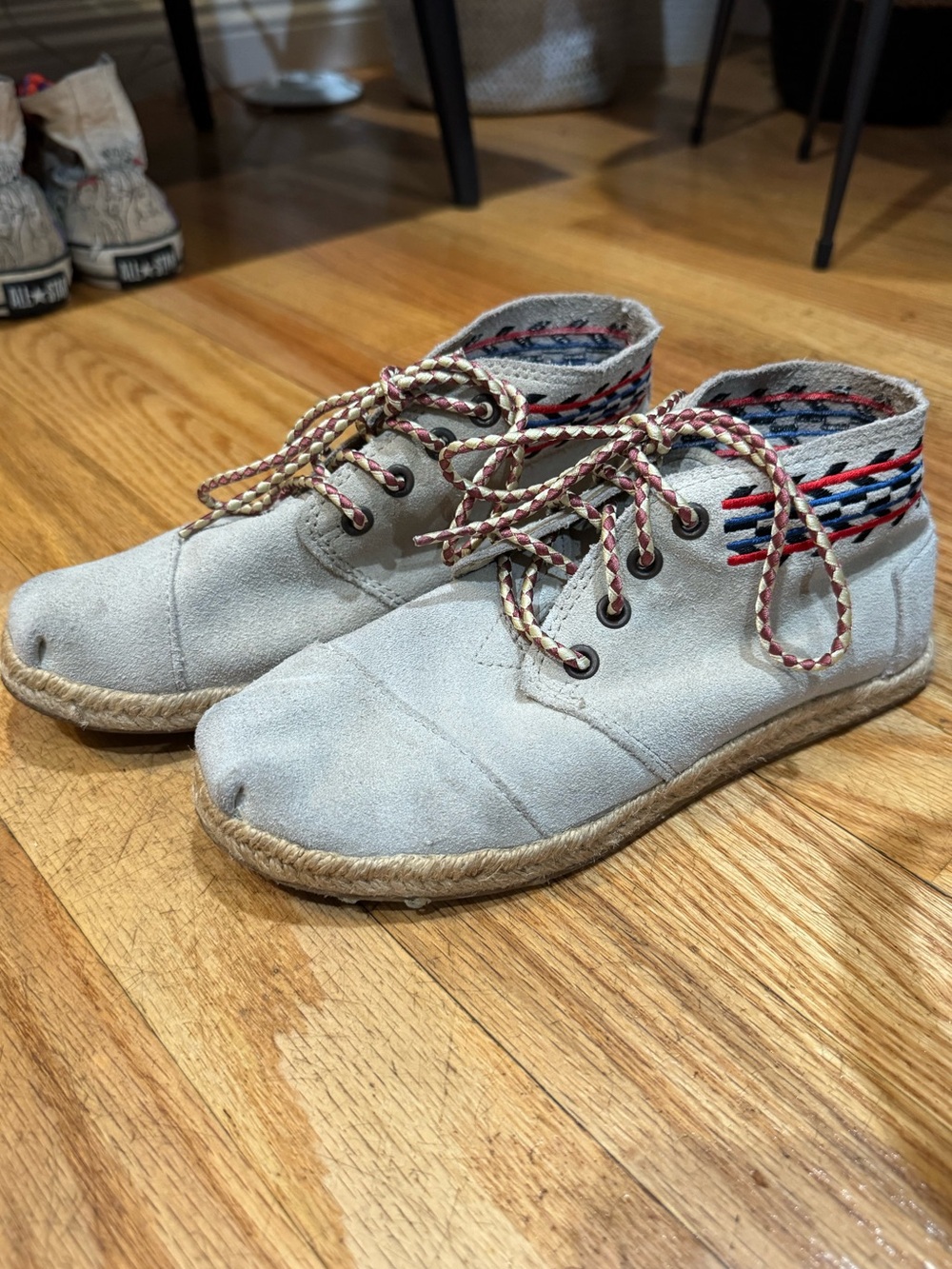 Toms Sand Alarco Desert Boots Shoes Flats Boho Chukka Botas Aztec Beige Size 5